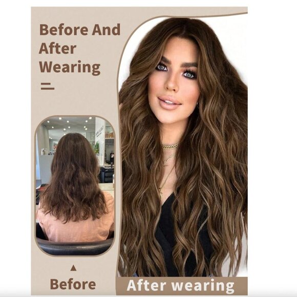 Copper brown wavy hair extensions - Picture 6 of 9